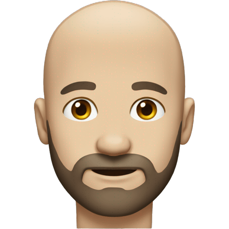 bald man with beard blue eyes emoji