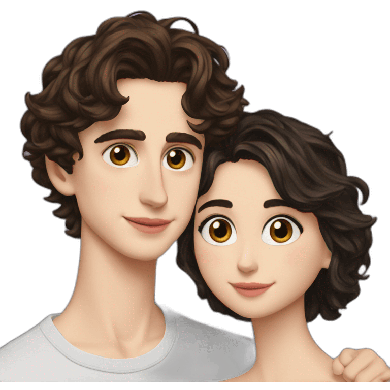 timothee chalamet and kylie je emoji