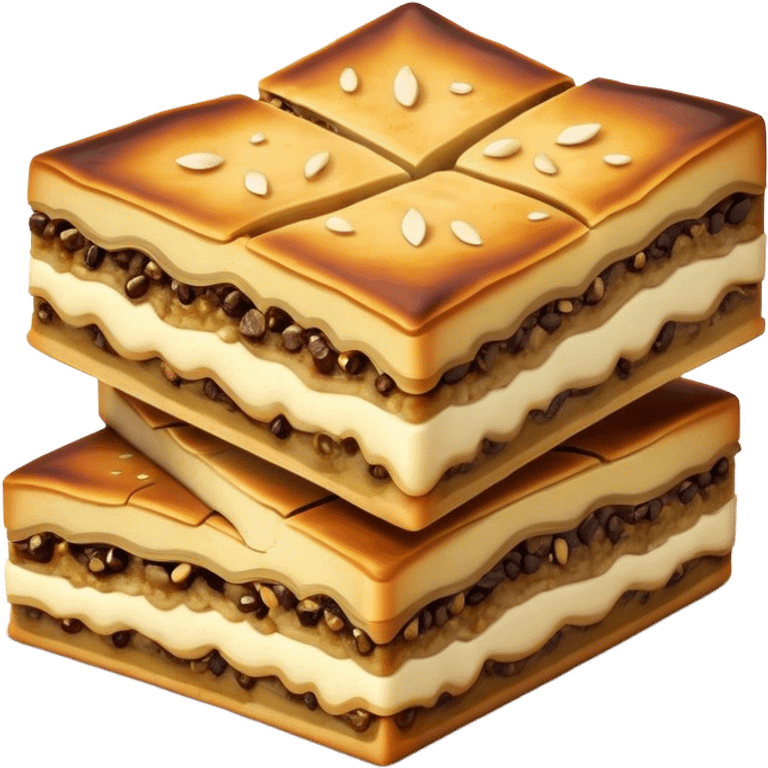 Martabak Cinematic Realistic Martabak Dish Emoji, depicted as a single, square slice of sweet, thick martabak with a rich, indulgent filling, rendered with detailed textures and vibrant, appetizing lighting. emoji