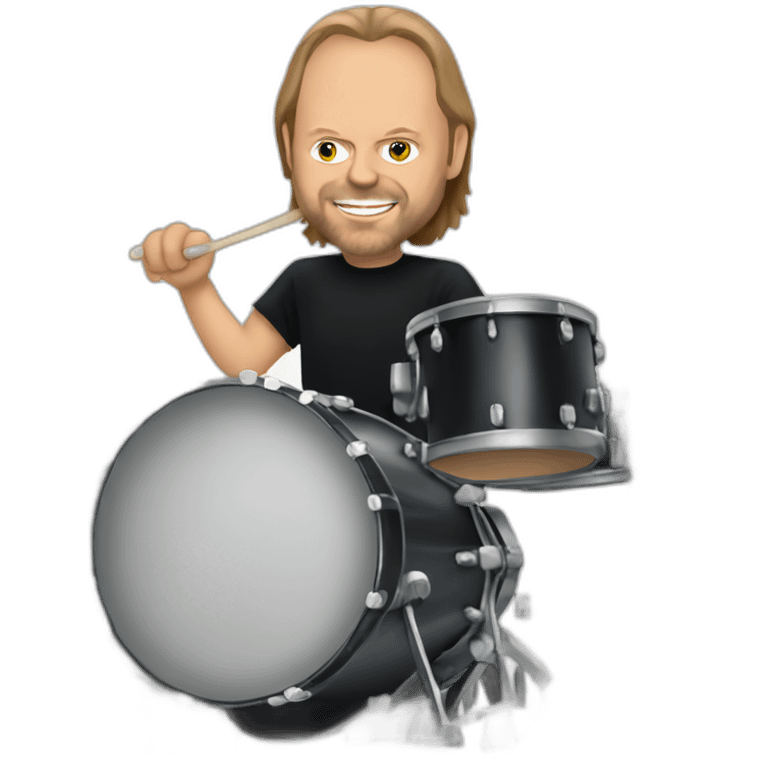 Lars Ulrich with drums emoji