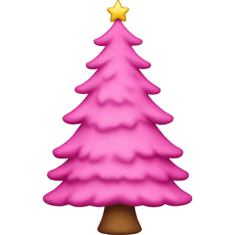 Pink Christmas tree emoji