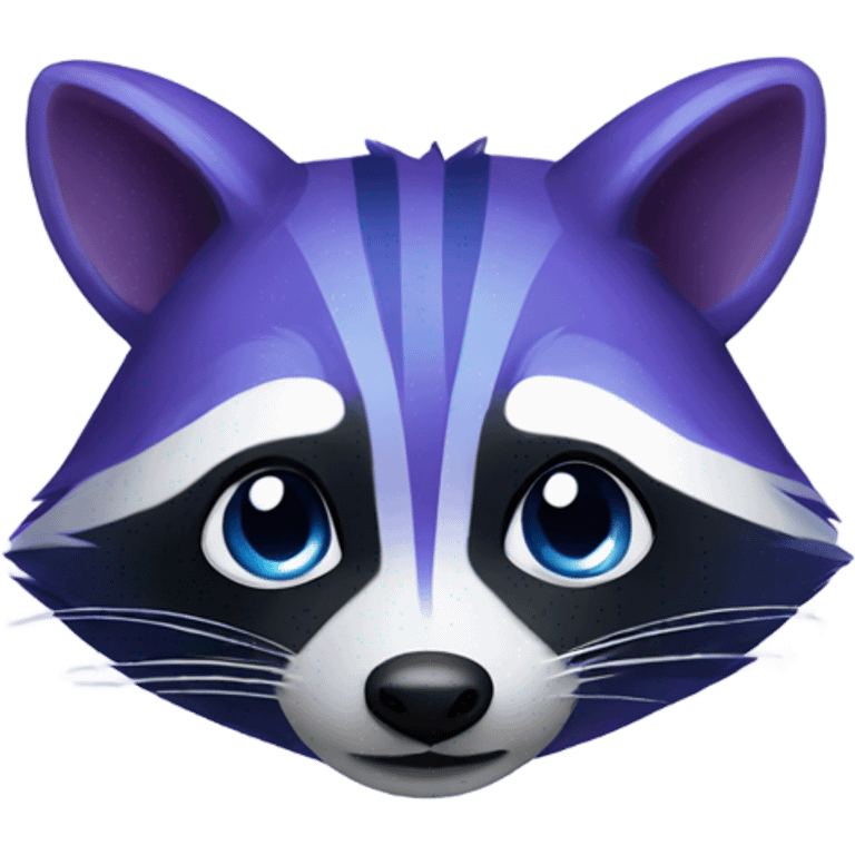 Blue and purple raccoon  emoji