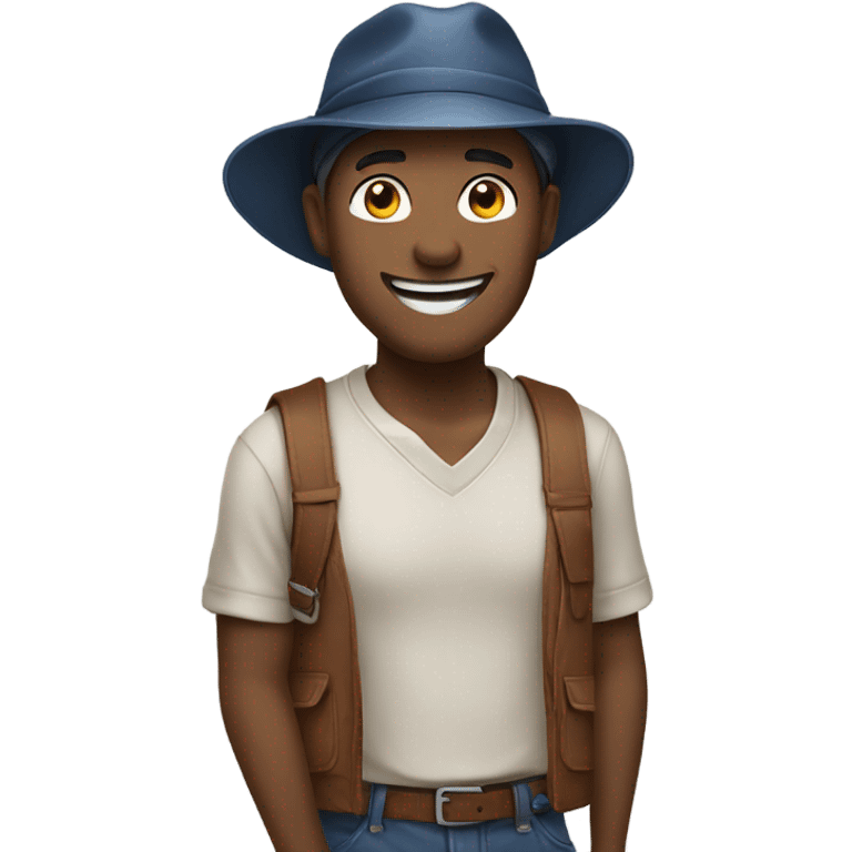 casual male portrait in hat emoji