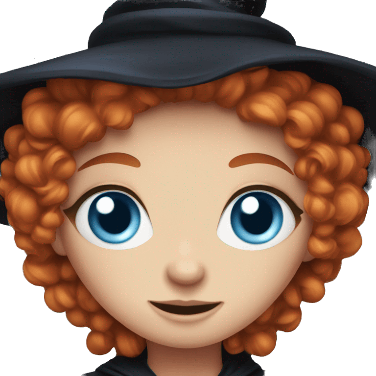 redheaded blue-eyed witch emoji