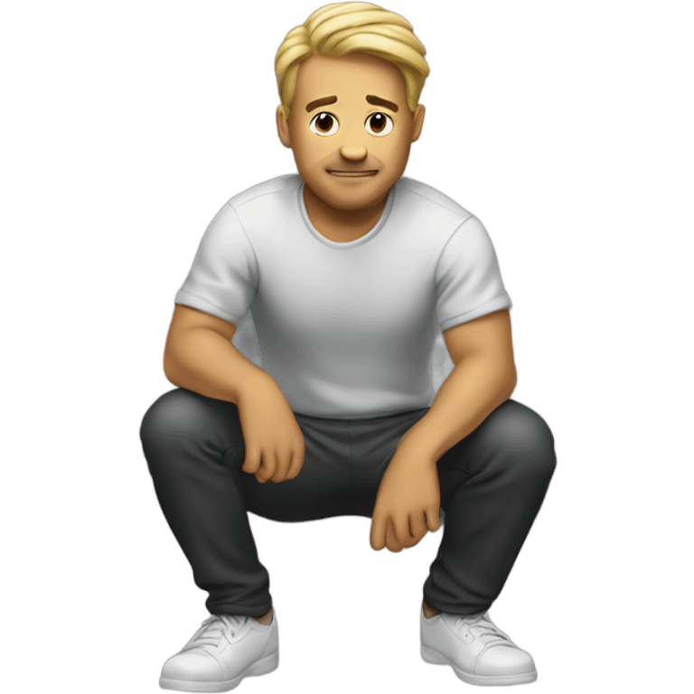 Man squatting emoji