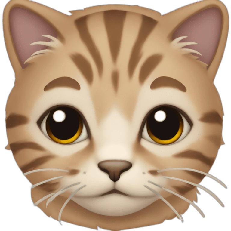 Small Cat brown black emoji