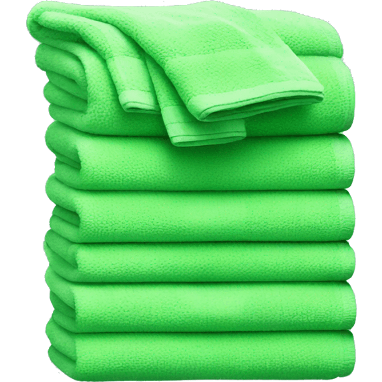 Green stacked towels emoji