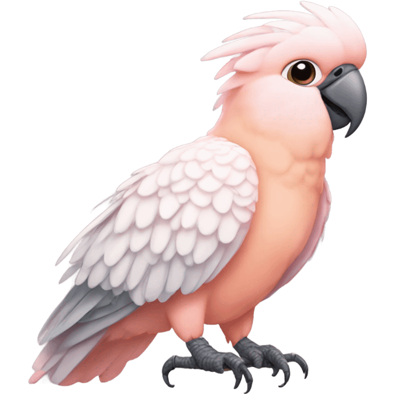 pink peach colored cockatoo emoji