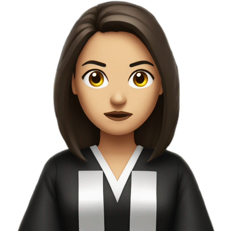 angry female judge brunette emoji