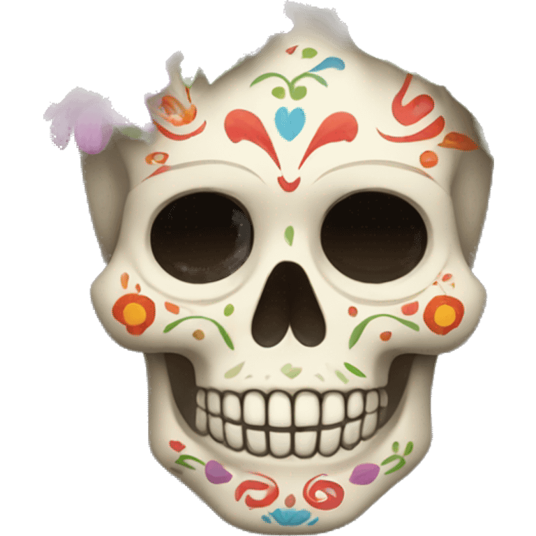 calavera with flowers emoji