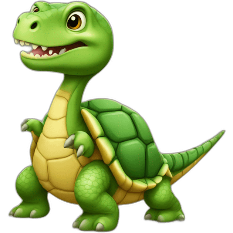 Tortue sur un dinosaure  emoji