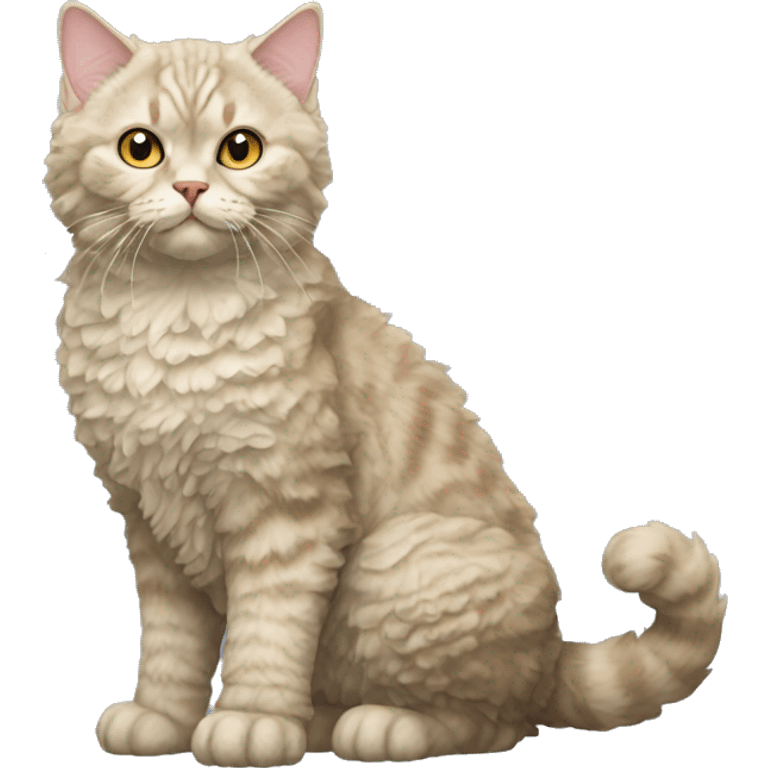 Selkirk Rex Cat Full Body emoji