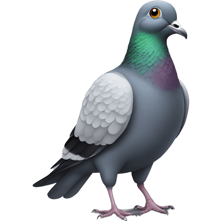 Pigeon walking in parking lot  emoji