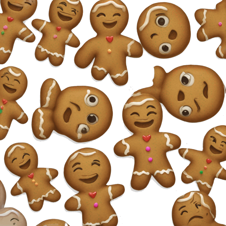 Girl gingerbread man emoji