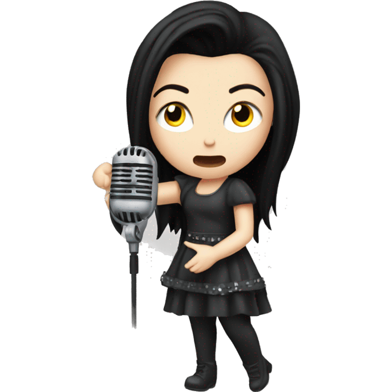 amy lee singing with microphone emoji