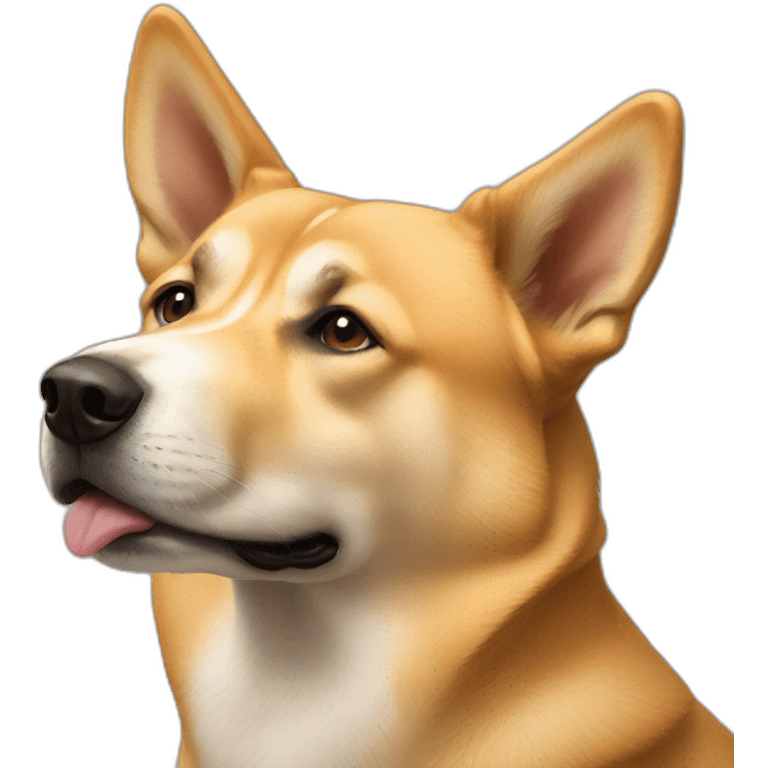 embarrassed carolina dog emoji