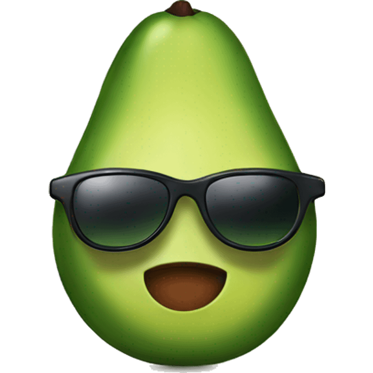 Avocado with sunglasses emoji