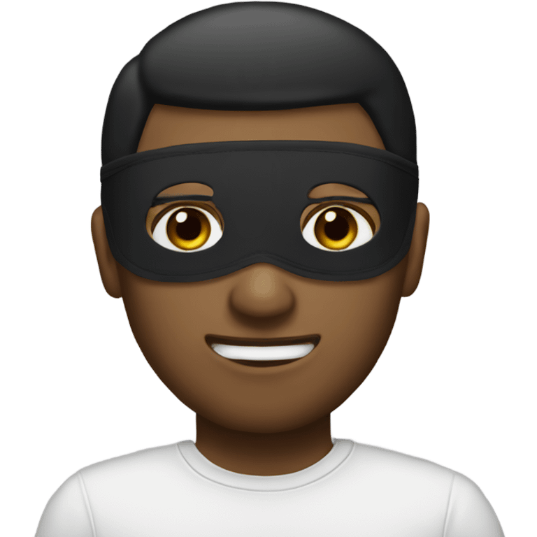 Me wearing eye mask emoji