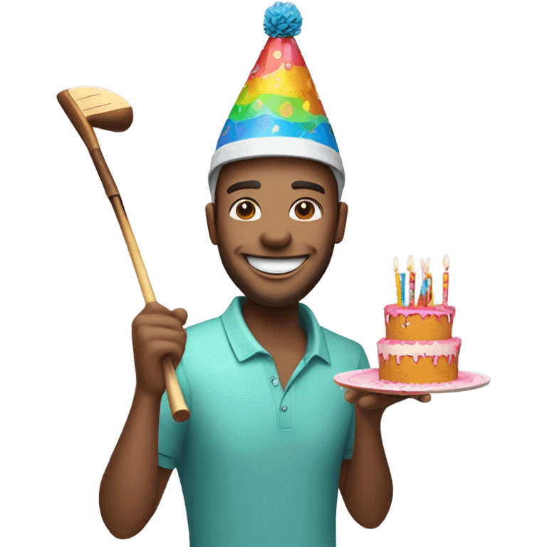 Happy birthday golfer emoji