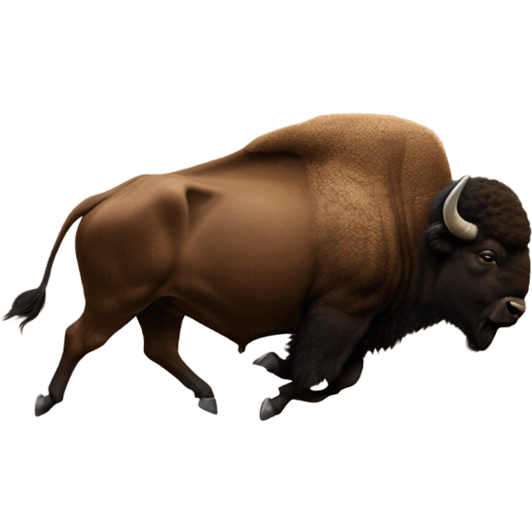 Buffalo charging at a Mormon emoji