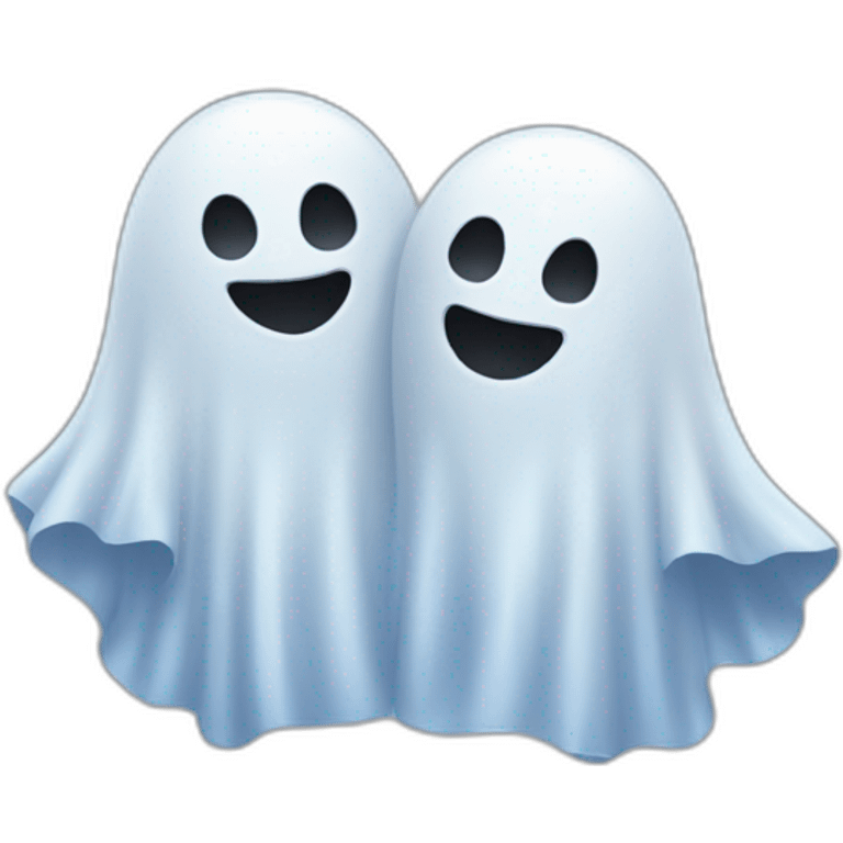 two ghosts hugs emoji