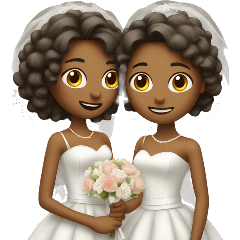 Two girls marriage emoji