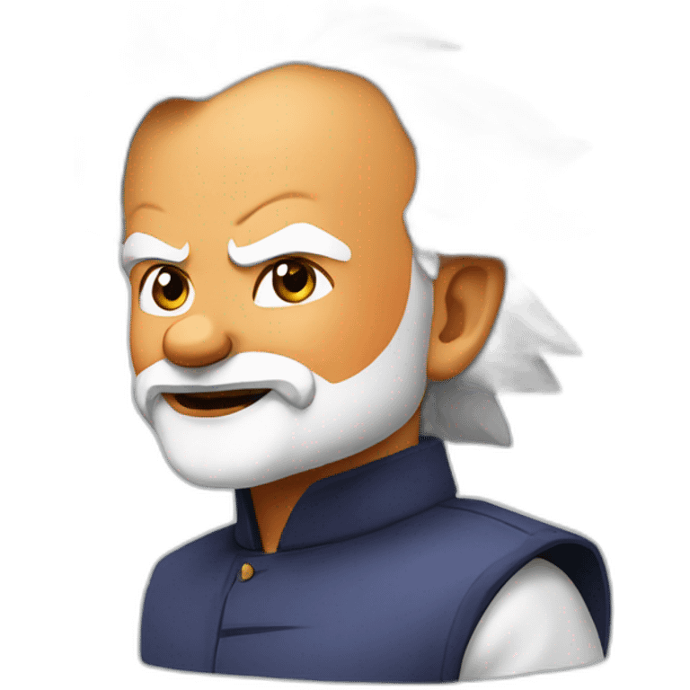 Narendra modi as a super saiyan emoji