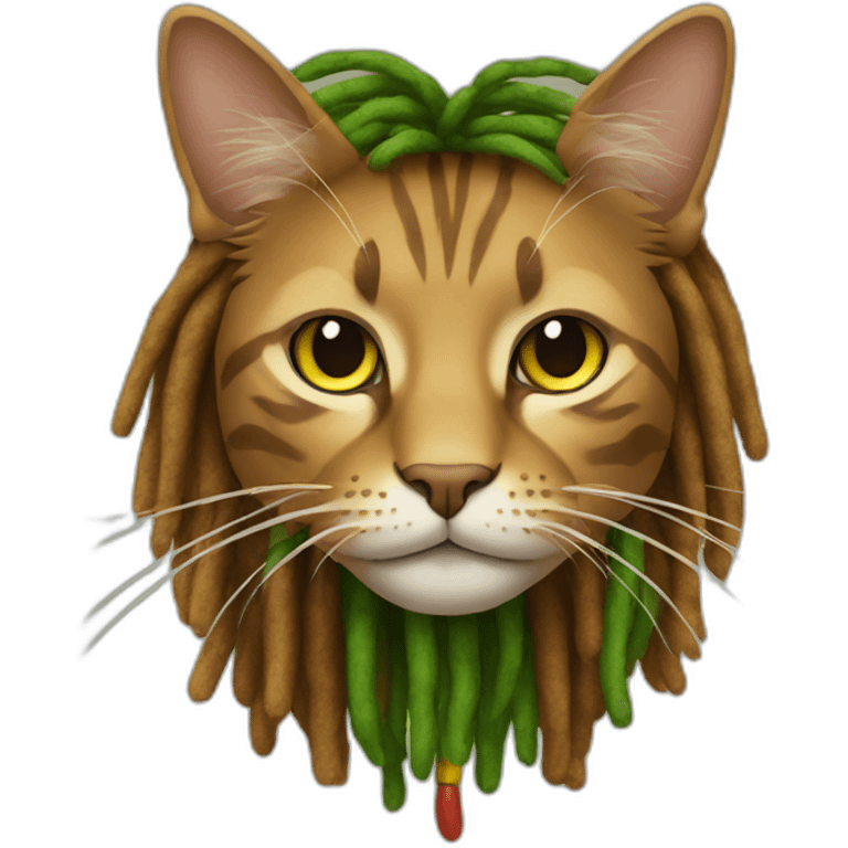 A rasta cat emoji