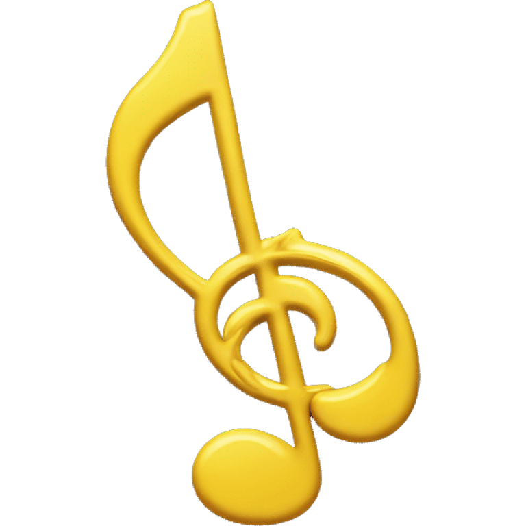 a yellow single music note emoji