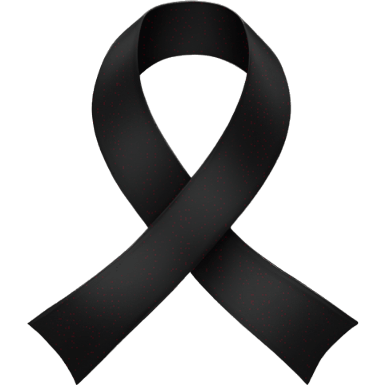 black ribbon emoji