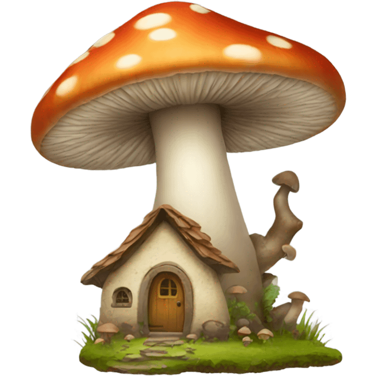 Mushroom house emoji