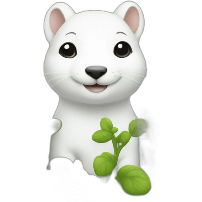 happy gardener white ermine emoji