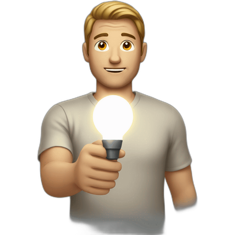 man with lighting in his hand  emoji