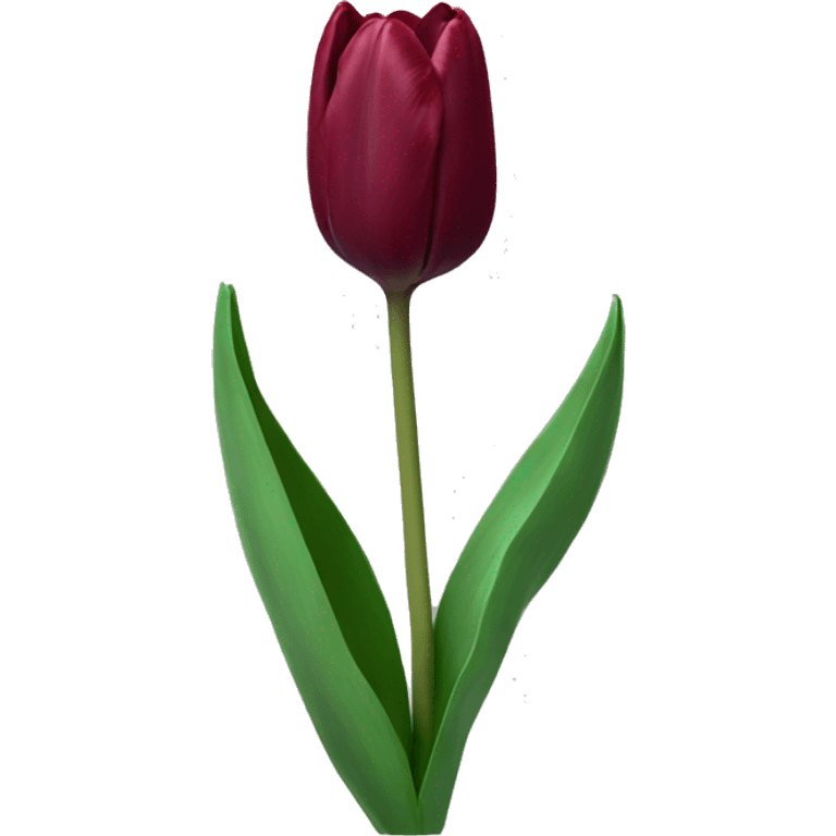 Single burgundy tulip emoji