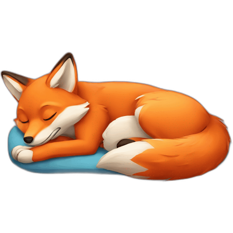 fox sleeping emoji