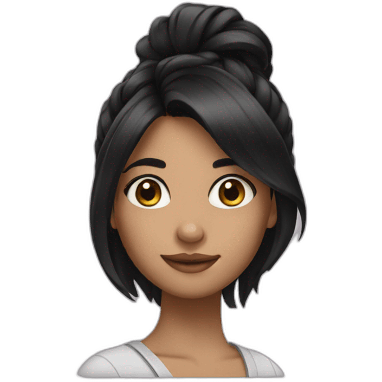 Girl black hair emoji