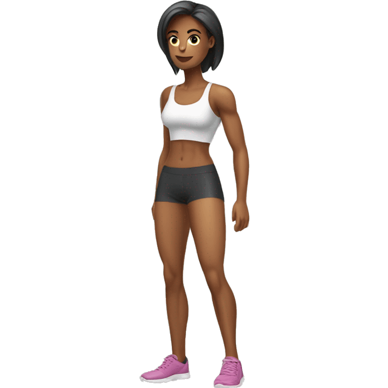 Woman leg muscles, fit woman emoji