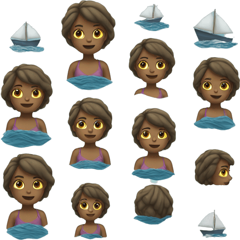 Girl on sea  emoji