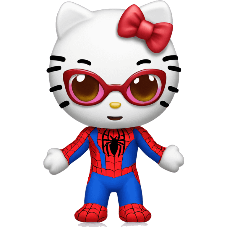 Hello kitty in a spiderman costume  emoji