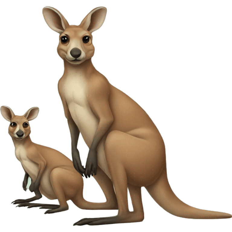 3 kangaroos  emoji