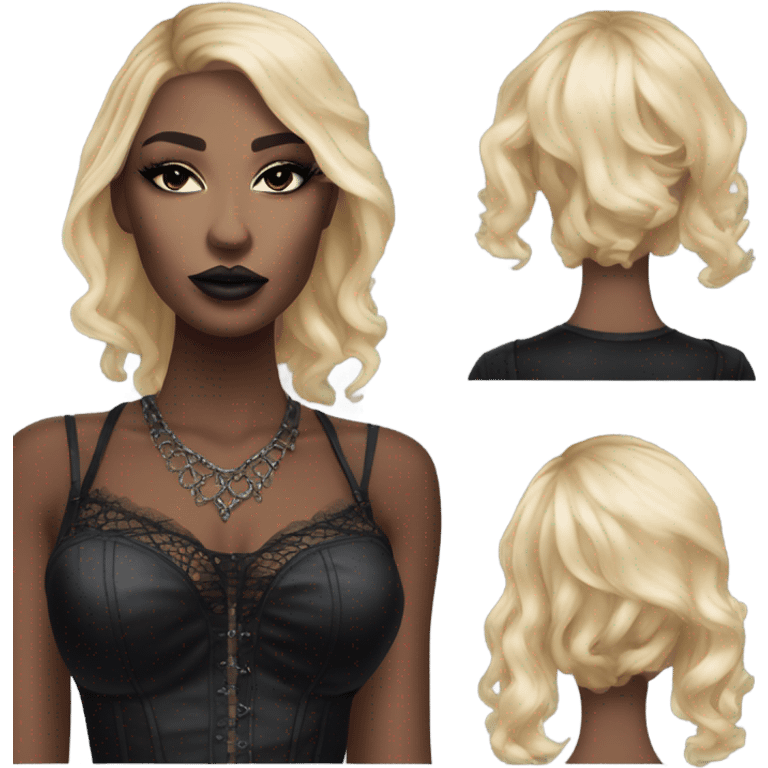 hyper realistic goth blonde victoria secret model emoji