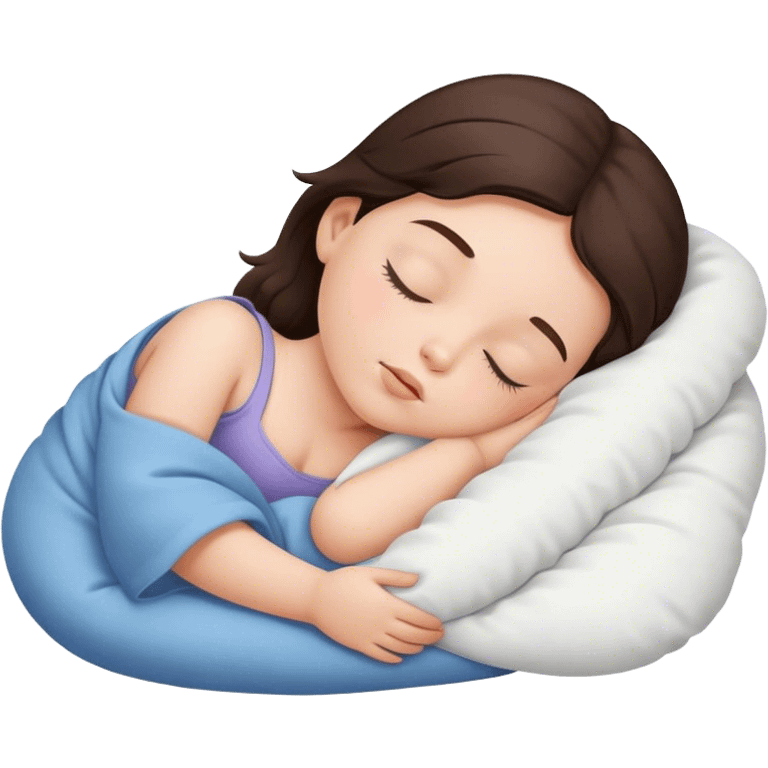 brunette toddler sleeping emoji