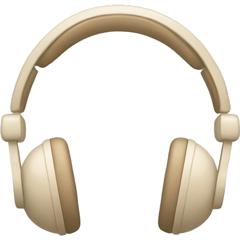 Beige headphones emoji