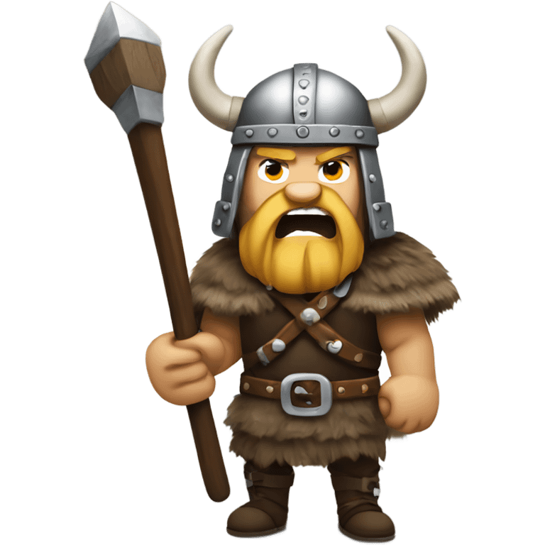 Angry Viking With hummer  emoji