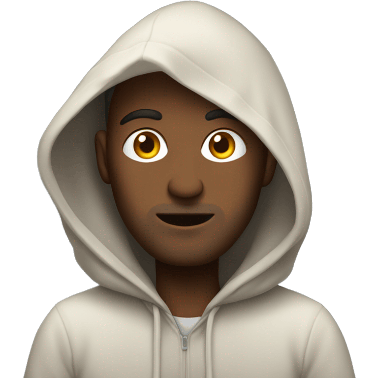 homem en capuche sur un pc emoji