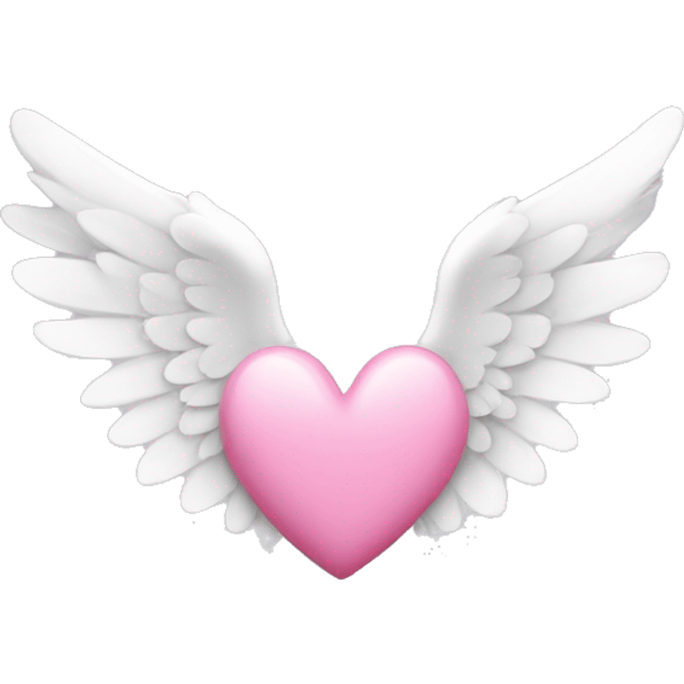 Pink heart with white wings  emoji