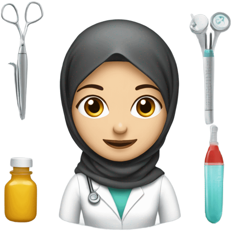 Female hijab dentist  emoji