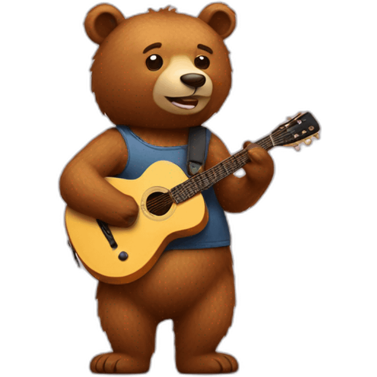 bear with guitar emoji