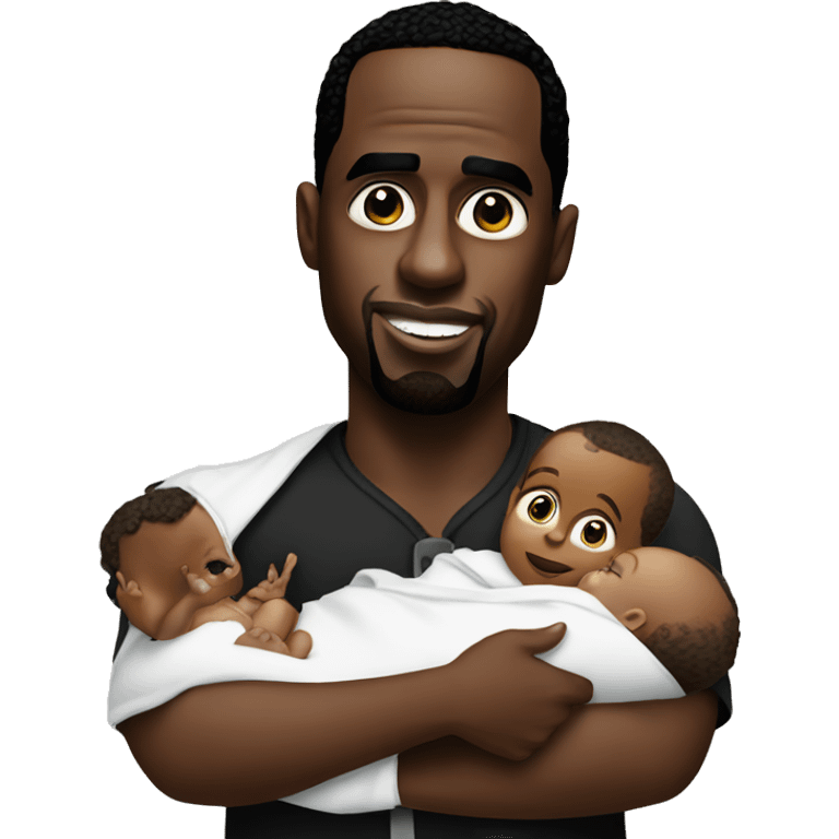 P diddy holding a baby emoji