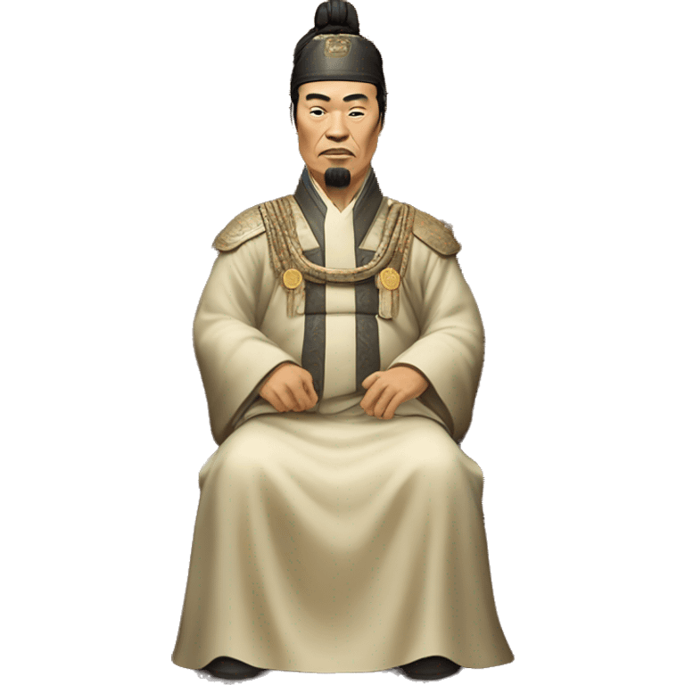 Han dynasty emperor on a throne emoji